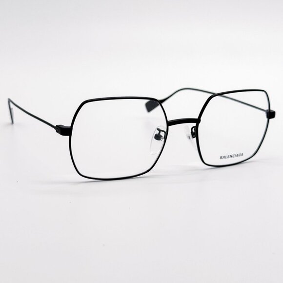 NEW BALENCIAGA EYEGLASSES BB0090O 001 SQUARE BLACK WOMEN EYEWEAR BALENCIAGA - Picture 1 of 9